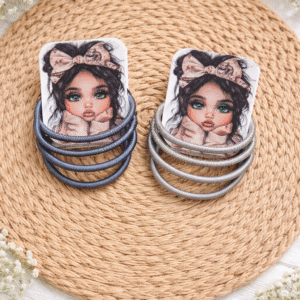 Plaukų gumyčių rinkinys – 2 blizgios ir 2 matinės