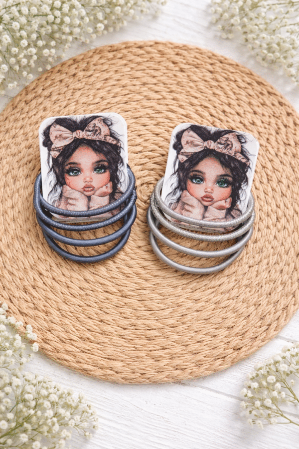 Plaukų gumyčių rinkinys – 2 blizgios ir 2 matinės