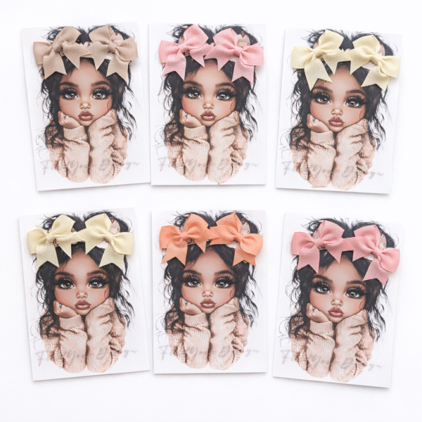 Plaukų segtukų rinkinys su kaspinėliais (2 vnt.) 