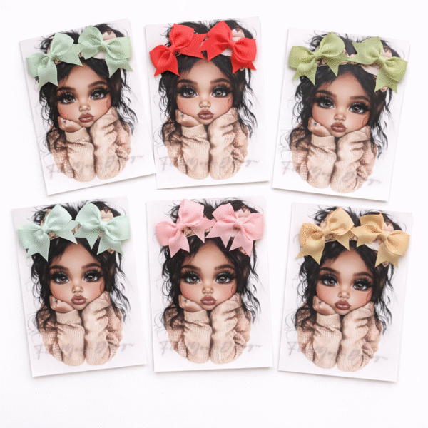 Plaukų segtukų rinkinys su kaspinėliais (2 vnt.) 