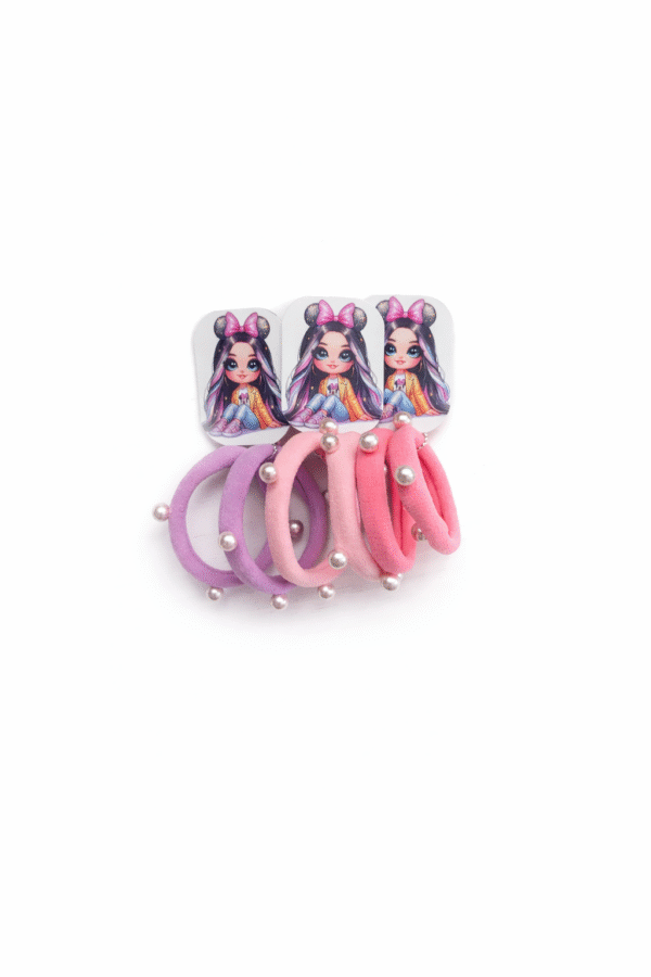 Plaukų gumyčių rinkinys su perliukais 2 vnt.