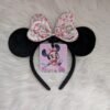 Minnie Mouse stiliaus lankelis su ausytėmis ir kaspinu