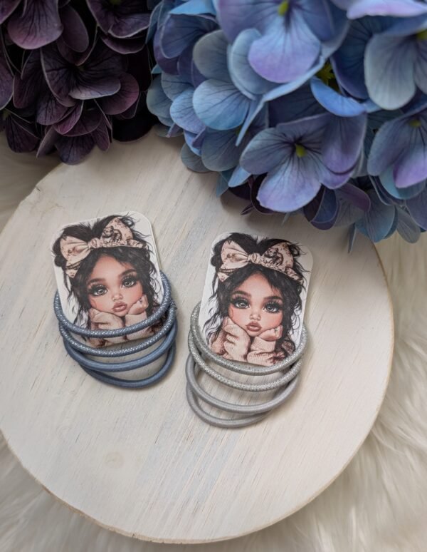 Plaukų gumyčių rinkinys – 2 blizgios ir 2 matinės