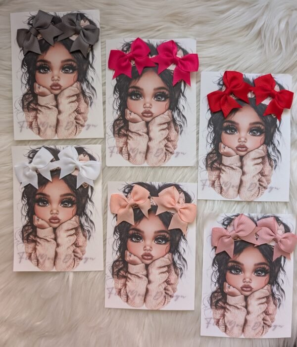 Plaukų segtukų rinkinys su kaspinėliais (2 vnt.) 