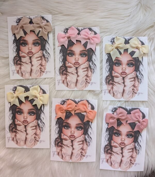 Plaukų segtukų rinkinys su kaspinėliais (2 vnt.) 