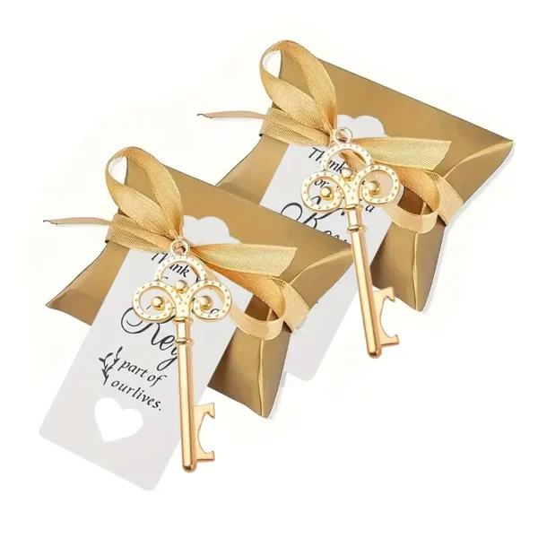 Auksinis raktas – butelio atidarytuvas su dovanų dėžute