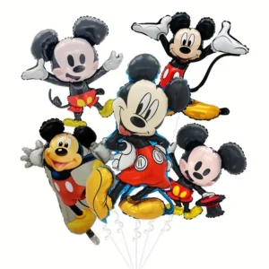 0125dc27-04cb-4a59-8d44-532b628c98d2 Folinių balionų rinkinys Mickey Mouse 5 vnt.