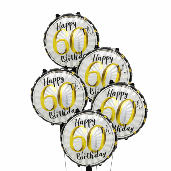 Folinis balionas Happy 60th Birthday (45 cm)