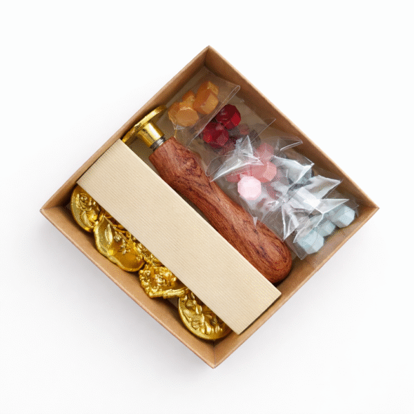 Vaško antspaudų rinkinys su gėlėtais antspaudais