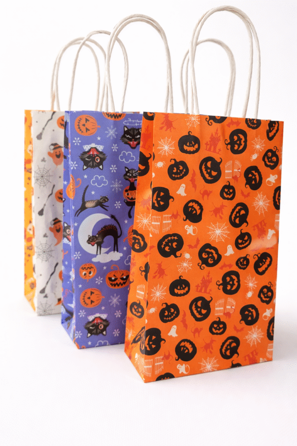 Helovino popieriniai dovanų maišeliai