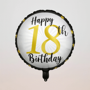 37e29477-35ae-4ca4-881f-50357c6b490d Folinis balionas Happy 18th Birthday (45 cm)