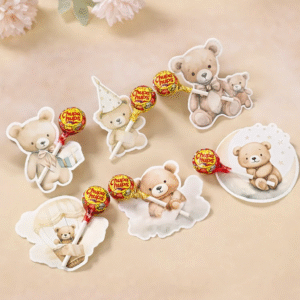 Meškučio formos saldainių laikikliai (pakuotėje 6 vnt.)