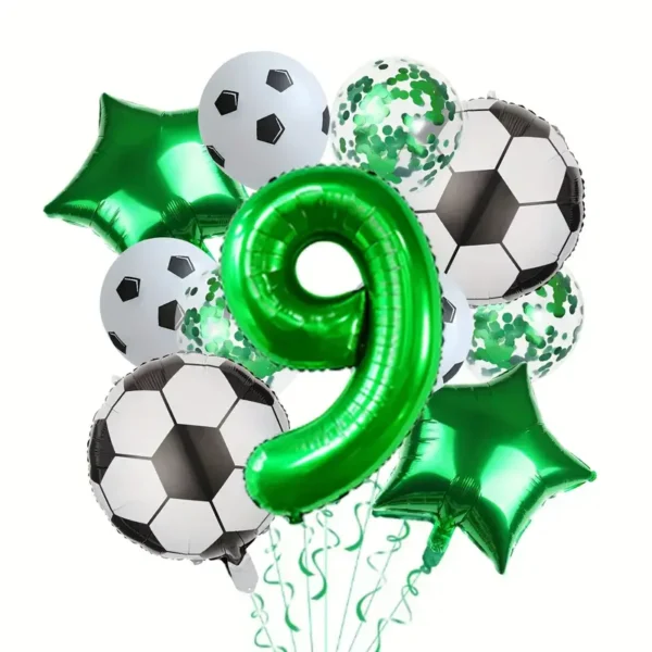 Balionų rinkinys su futbolo tematika (nuo 1 iki 9)