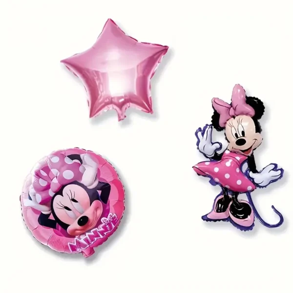 Folinių ir lateksinių balionų rinkinys Minnie Mouse (17 vnt.)