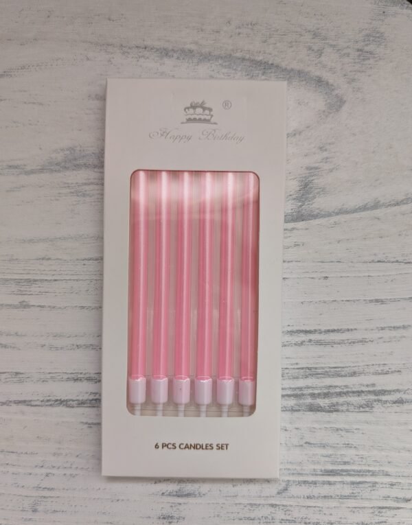 Gimtadienio žvakutės (13 cm, 6 vnt. pakuotėje)