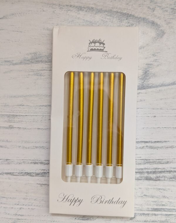 Gimtadienio žvakutės (13 cm, 6 vnt. pakuotėje)