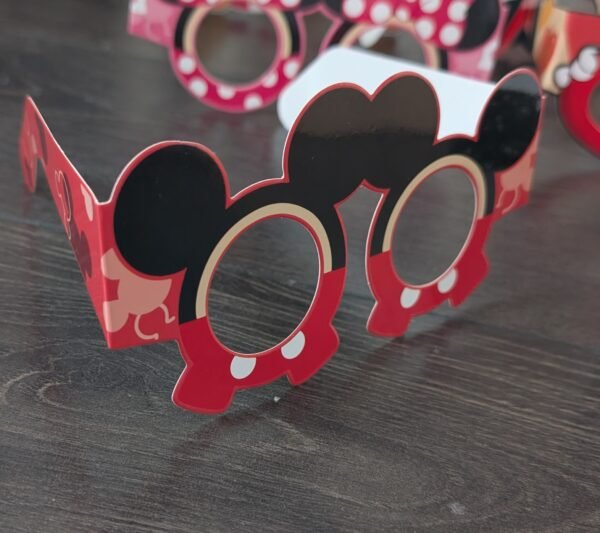Vaikiški dekoratyviniai akiniai su Mickey ir Minnie Mouse motyvais
