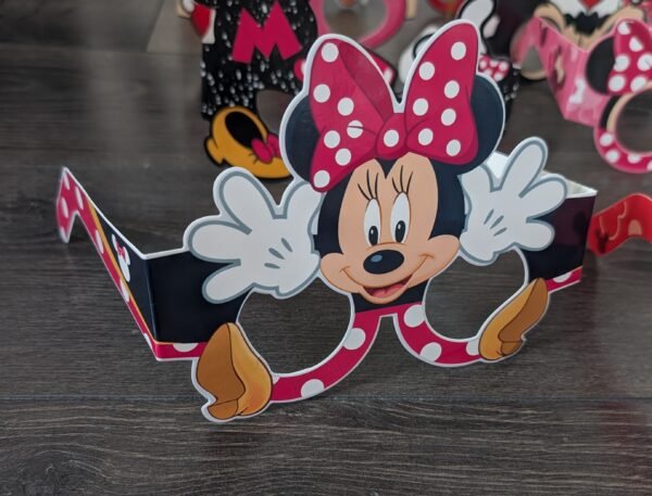 Vaikiški dekoratyviniai akiniai su Mickey ir Minnie Mouse motyvais