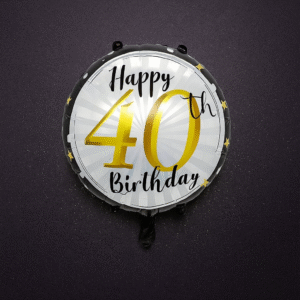 ad676ac8-f096-46b6-a52d-15a90404c143 Folinis balionas Happy 40th Birthday (45 cm)
