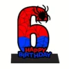 Medinė Spider-Man gimtadienio pastatoma dekoracija – skaičiai nuo 1 iki 7