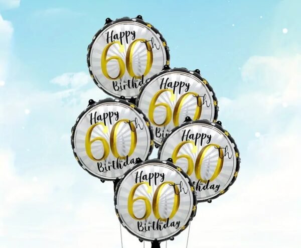 Folinis balionas Happy 60th Birthday (45 cm)