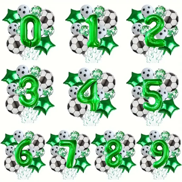Balionų rinkinys su futbolo tematika (nuo 1 iki 9)
