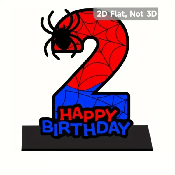 Medinė Spider-Man gimtadienio pastatoma dekoracija – skaičiai nuo 1 iki 7