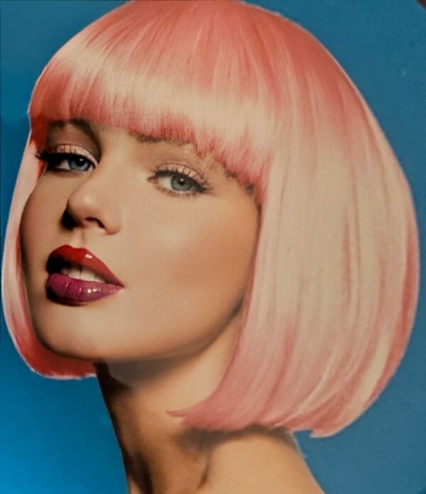 Spalvotas perukas (rožinis arba mėlynas)