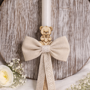 65 Rankų darbo krikšto žvakė