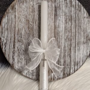 Rankų darbo krikšto žvakė