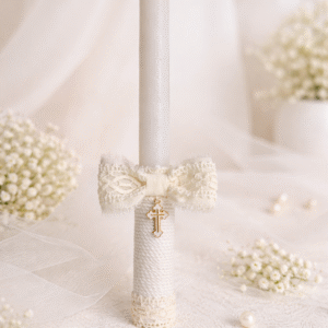 zvake Rankų darbo krikšto žvakė