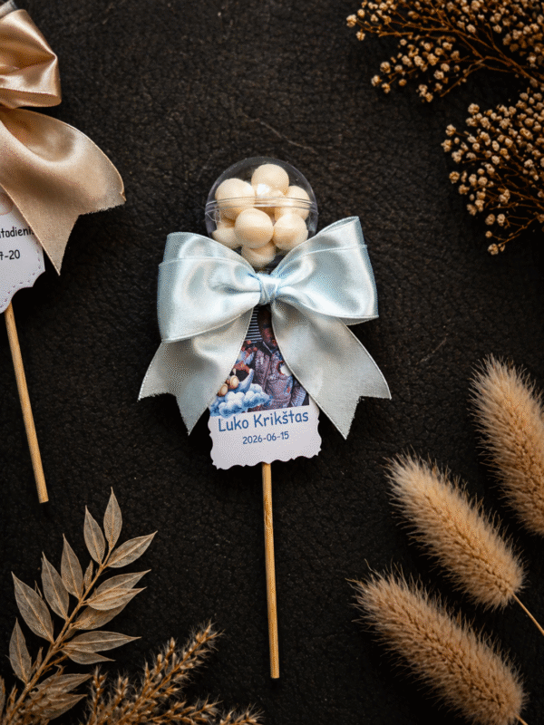 Mini dovanėlė „barškutis“ su saldainiais