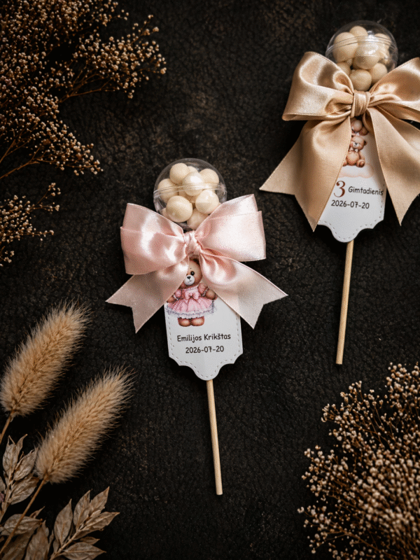 Mini dovanėlė „barškutis“ su saldainiais