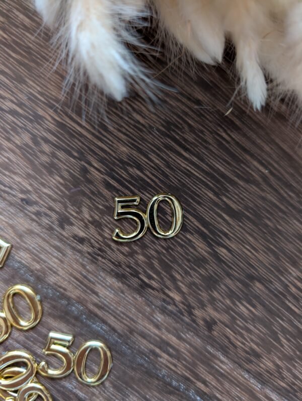 Skaičius „50“ dekoratyvinė detalė