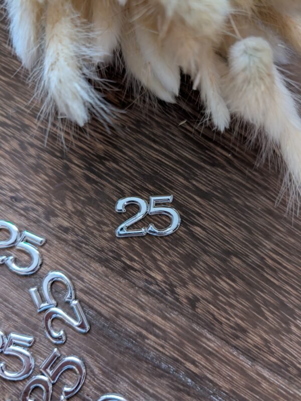 Skaičius „25“ dekoratyvinė detalė
