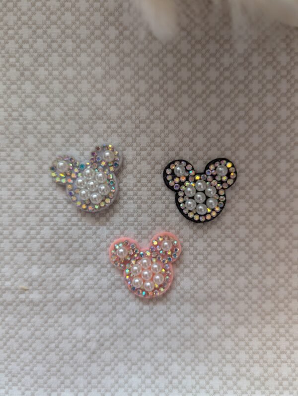 Dekoratyvinė aplikacija su perlais ir kristalais (3.5 cm)