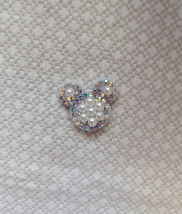 Dekoratyvinė aplikacija su perlais ir kristalais (3.5 cm)