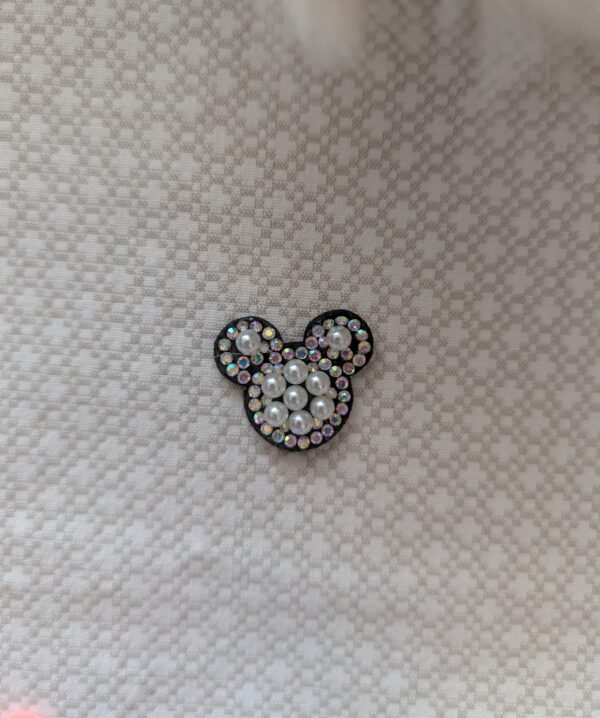 Dekoratyvinė aplikacija su perlais ir kristalais (3.5 cm)