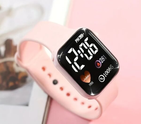 Rožinio aukso spalvos papuošalų ir laikrodžio rinkinys