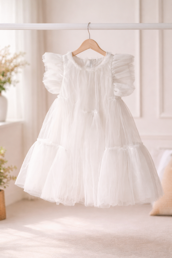 Pūsta tiulinė suknelė mergaitei