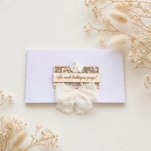 Rankų darbo aksominis vokelis pinigams