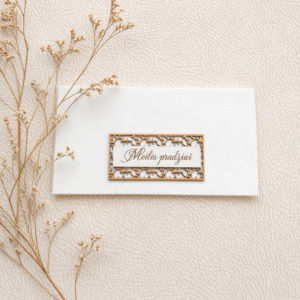 Rankų darbo aksominis vokelis pinigams