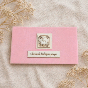 Rankų darbo aksominis vokelis pinigams