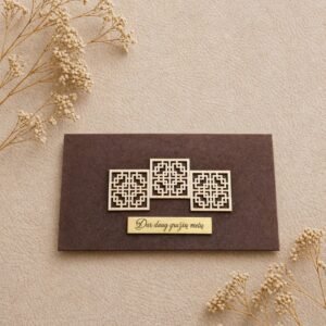 Rankų darbo aksominis vokelis pinigams