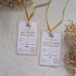 Jaunojo ir jaunosios pažymėjimai