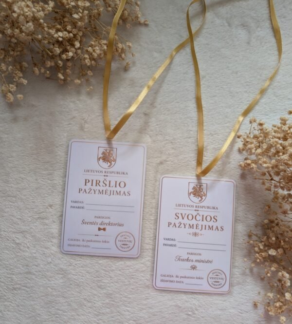 Piršlio ir svočios pažymėjimai