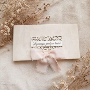 Aksominis rankų darbo vokelis pinigams