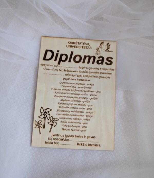 Medinis Krikštatėvių diplomas