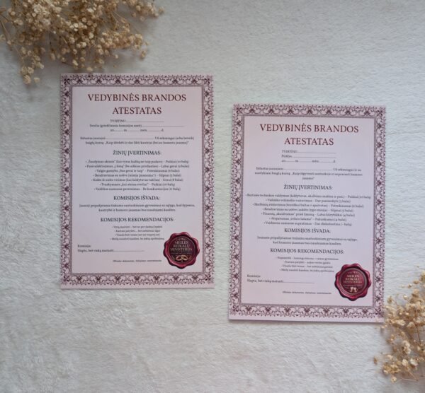 Vedybinės brandos atestatai