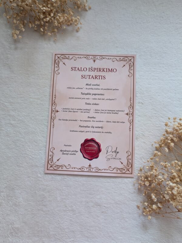 Stalo išpirkimo sutartis